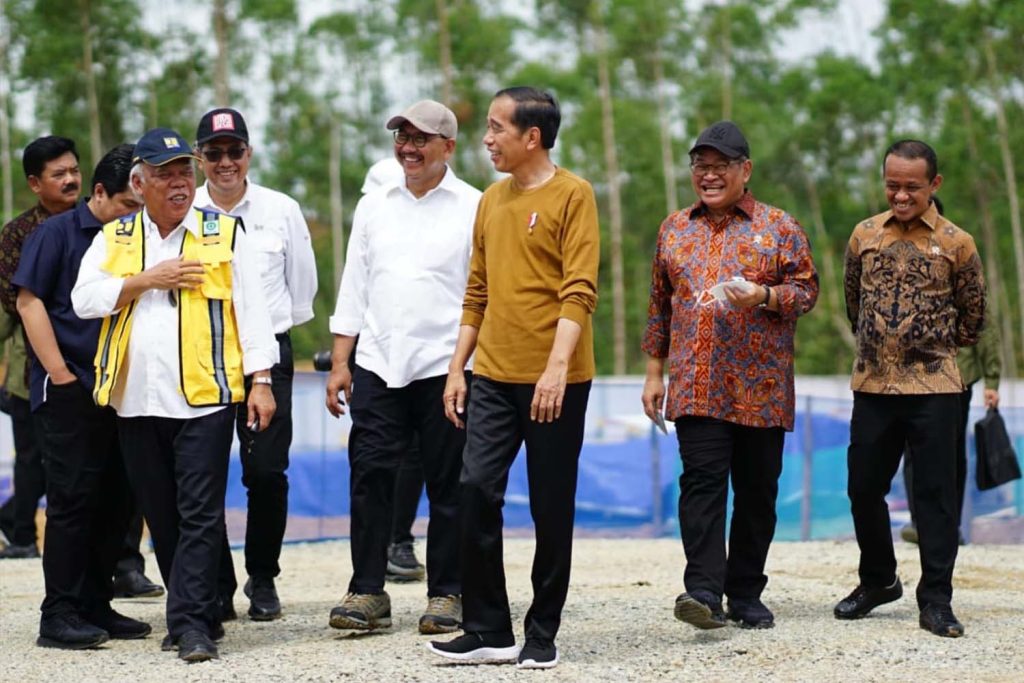 Presiden Jokowi meninjau progres pembangunan IKN Nusantara.| Dok. Kementerian PUPR
