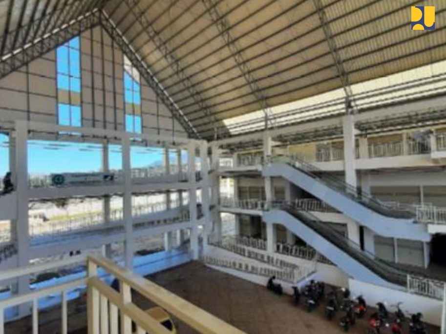Pasar Induk Kota Batu di Provinsi Jawa Timur berkonsep Bangunan Gedung Hijau (Green Building). (Dokumentasi PUPR)