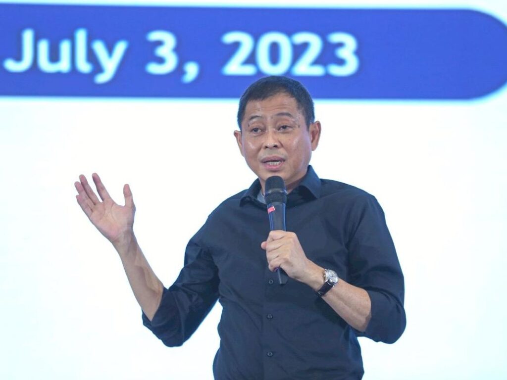 Mantan menteri dan Dirut KAI Ignasius Jonan menjadi narasumber acara Kementerian PUPR. | Dokumentasi PUPR