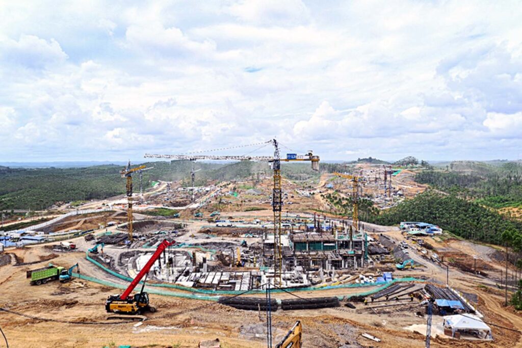 Progres Pembangunan Istana Presiden di IKN Nusantara. | Dok. Kementerian PUPR-BPPW Kaltim
