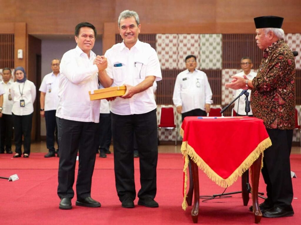 Menteri PUPR Basuki Hadimuljono melantik Pejabat Tinggi Madya. | Dok. Kementerian PUPR. | Dok. Kementerian PUPR