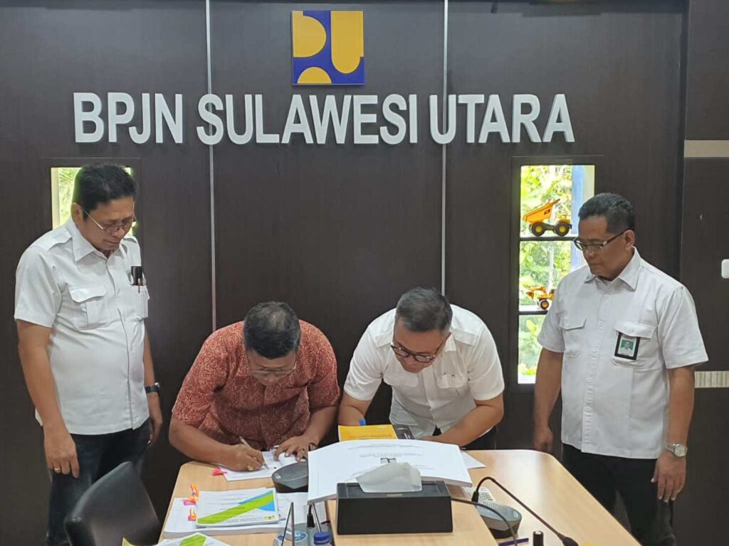 Penandatanganan Paket IJD BPJN Sulawesi Utara (Sulut). | Dok. BPJN Sulut