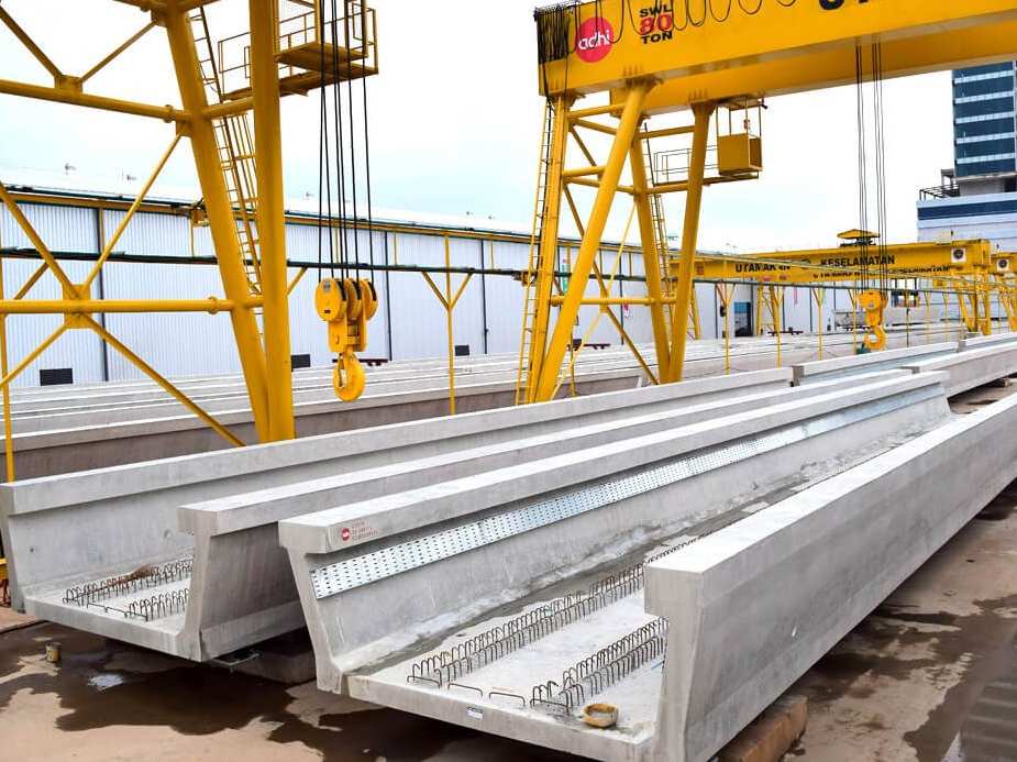 U-Shape Girder di jalur LRT Jabodebek. | Dok. Adhi Karya