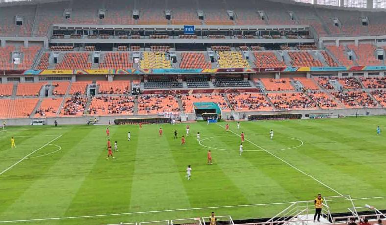 Pertandingan Piala Dunia U-17 2023 di Jakarta International Stadium (JIS). | Majalah Lintas/Edwan Ruriansyah