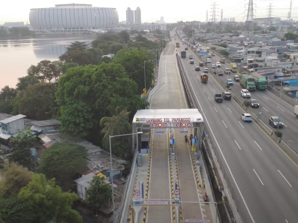 Gerbang Tol Papanggo memudahkan akses ke Jakarta International Stadium atau JIS. | Dok. BPJT