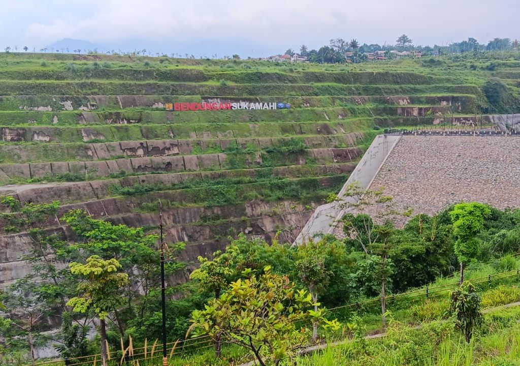 Bendungan Sukamahi di Puncak, Kabupaten Bogor. | Majalah Lintas/Edwan Ruriansyah