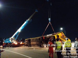 Jasa Marga Pastikan Penanganan Cepat Kecelakaan Bus di Tol Batang–Semarang KM 419 A