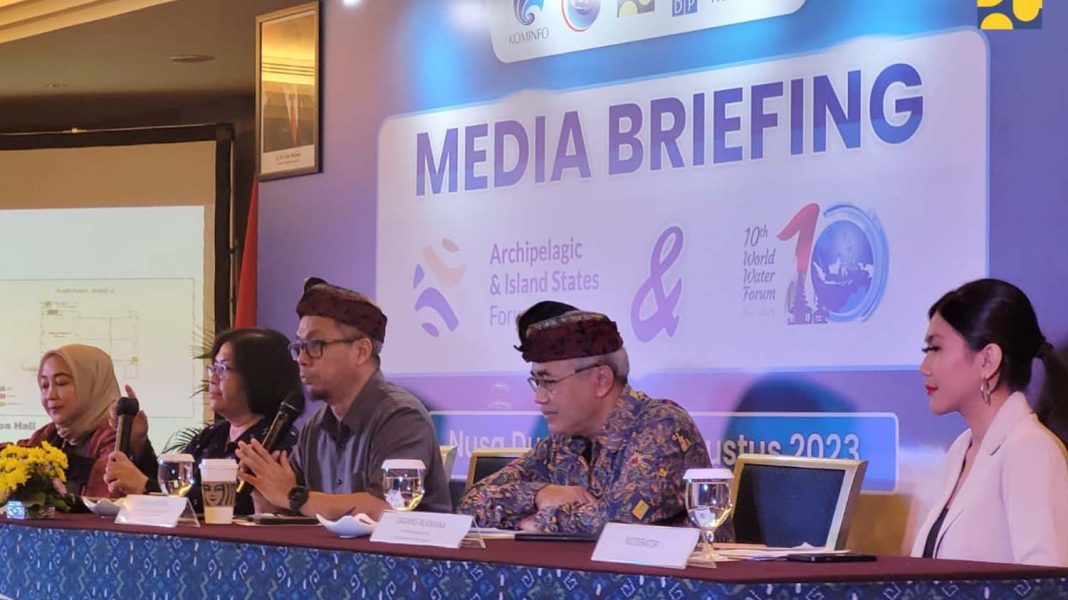 Briefing Media terkait pelaksanaan World Water Forum Ke-10 di Bali. | Dok. KemenPUPR