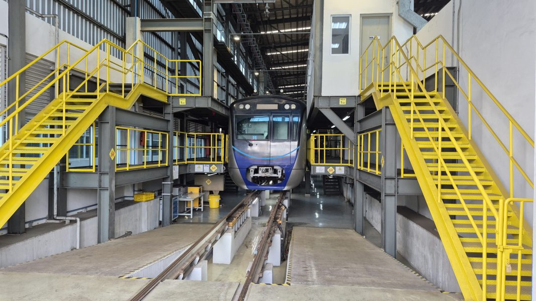 Proses Pemeliharaan gerbong MRT. Dok: LINTAS/M. Alif Syahdila R