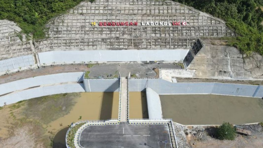 Bendungan Ladongi yang terletak di Kabupaten Kolaka Timur, Sulawesi Tenggara. /Dok. Kementerian PUPR