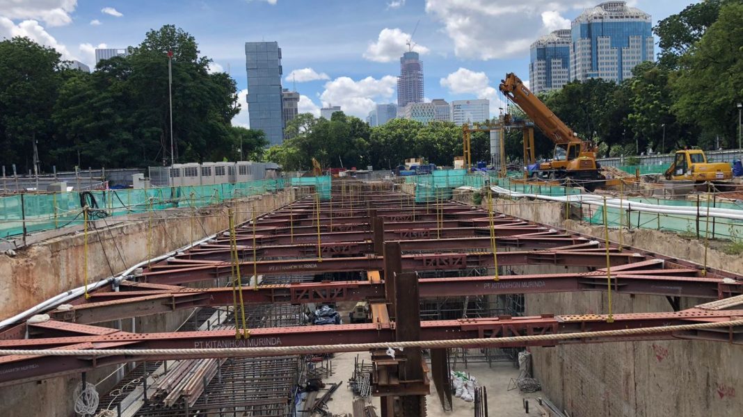 Fase 2A MRT Jakarta akan menghubungkan Stasiun Bundaran HI hingga Kota sepanjang sekitar 5,8 kilometer dan terdiri dari tujuh stasiun bawah tanah, yaitu Thamrin, Monas, Harmoni, Sawah Besar, Mangga Besar, Glodok, dan Kota. Kamis (25/1/2024). |Lintas/Rochimawati.