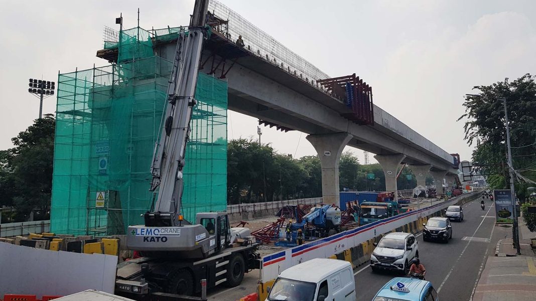 Pembangunan jalur LRT Velodrome-Manggarai