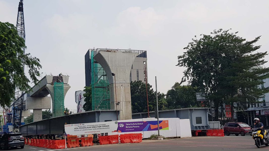 Pembangunan jalur LRT Velodrome-Manggarai3