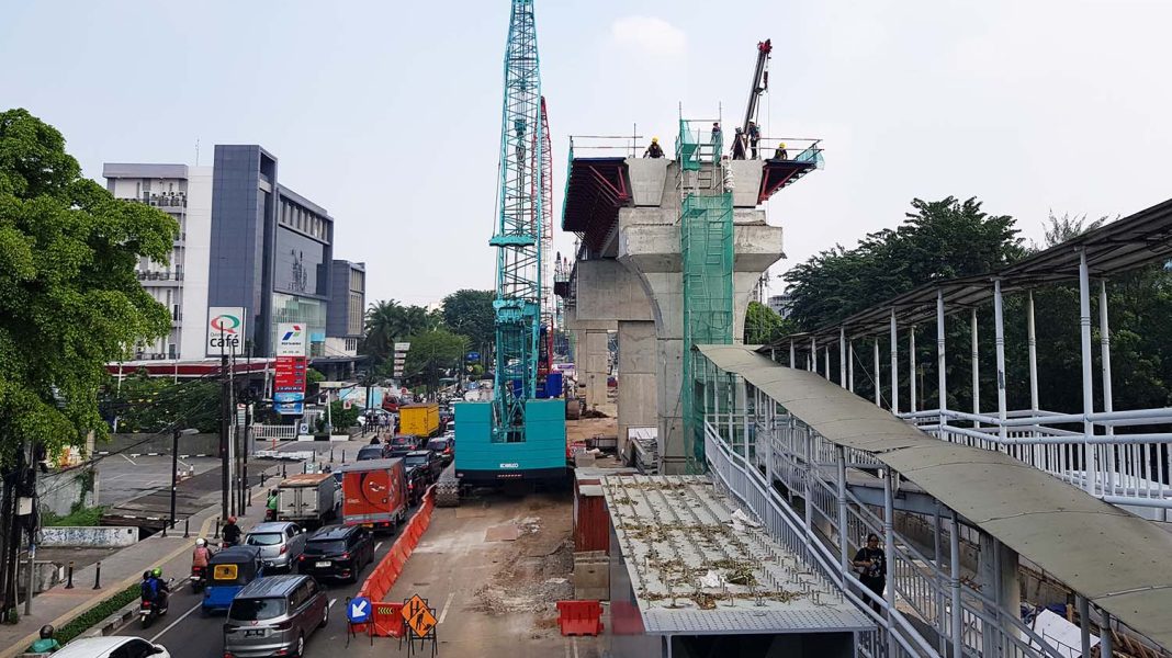 Pembangunan jalur LRT Velodrome-Manggarai5
